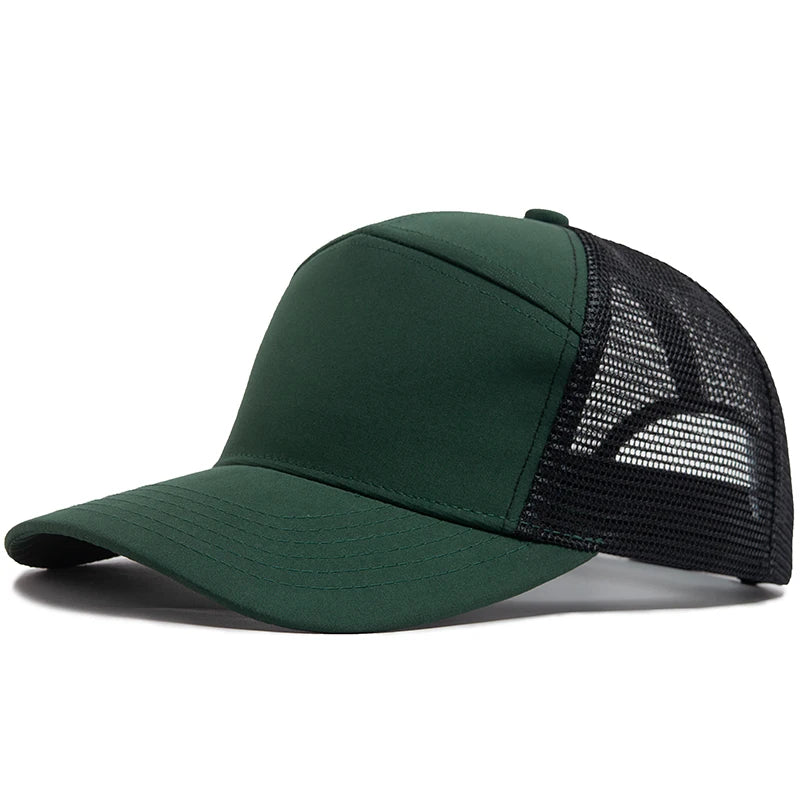 7 Panel Mesh Snapback Baseballkappe – Moderne Trucker Cap mit atmungsaktivem Netz Design & verstellbarem Snapback Verschluss für Damen & Herren