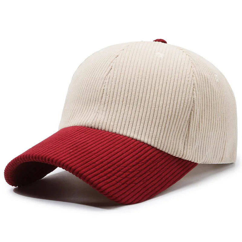 Bestickte Corduroy Baseballkappe im Vintage Stil – Moderne Cord Cap mit Stickerei & verstellbarer Passform für Damen & Herren