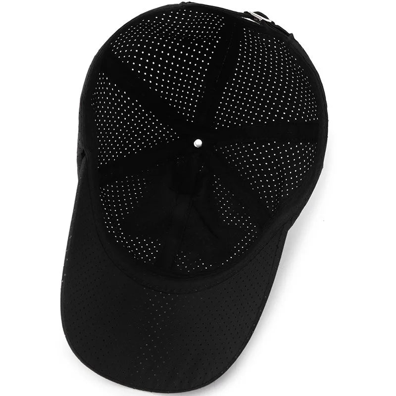 Quick Dry Mesh Sport Baseballkappe – Schnelltrocknende atmungsaktive Sport Cap für Joggen, Fitness, Outdoor, Tennis & Freizeit