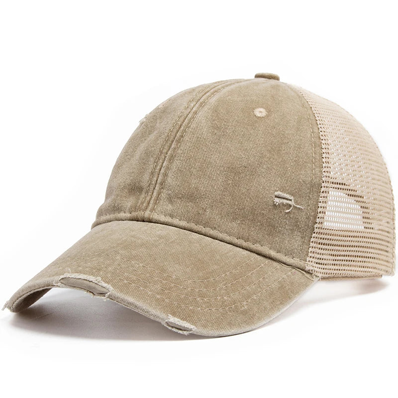 Vintage Mesh Trucker Snapback Baseballkappe – Verstellbare Retro Cap mit atmungsaktivem Netz Design für Damen & Herren