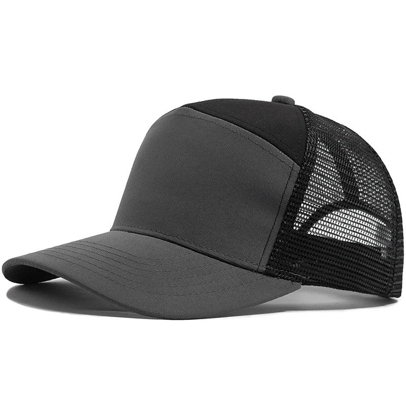 7 Panel Mesh Snapback Baseballkappe – Moderne Trucker Cap mit atmungsaktivem Netz Design & verstellbarem Snapback Verschluss für Damen & Herren