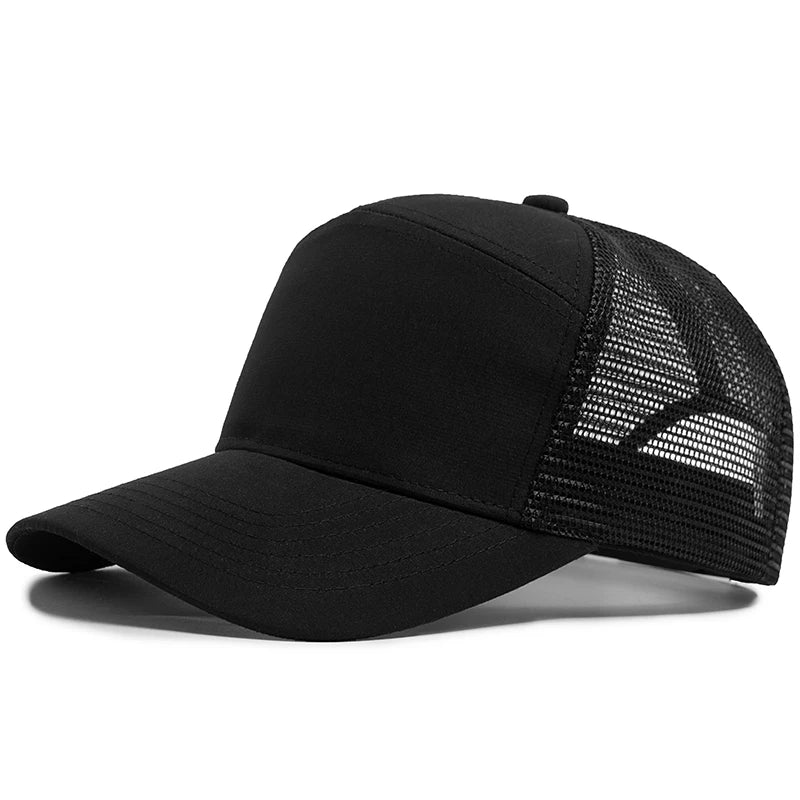 7 Panel Mesh Snapback Baseballkappe – Moderne Trucker Cap mit atmungsaktivem Netz Design & verstellbarem Snapback Verschluss für Damen & Herren