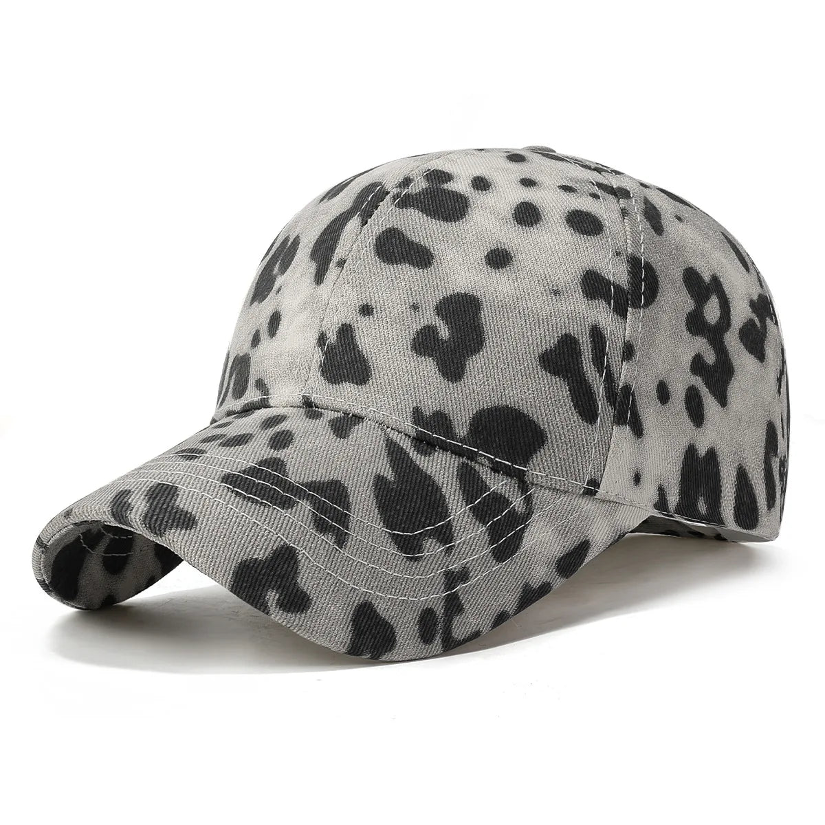 Leopard Print Duck Bill Baseballkappe – Modische Retro Cap mit Leopardenmuster & gebogenem Schirm für stylische Streetwear Looks