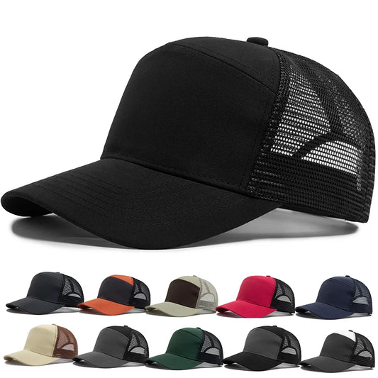 7 Panel Mesh Snapback Baseballkappe – Moderne Trucker Cap mit atmungsaktivem Netz Design & verstellbarem Snapback Verschluss für Damen & Herren