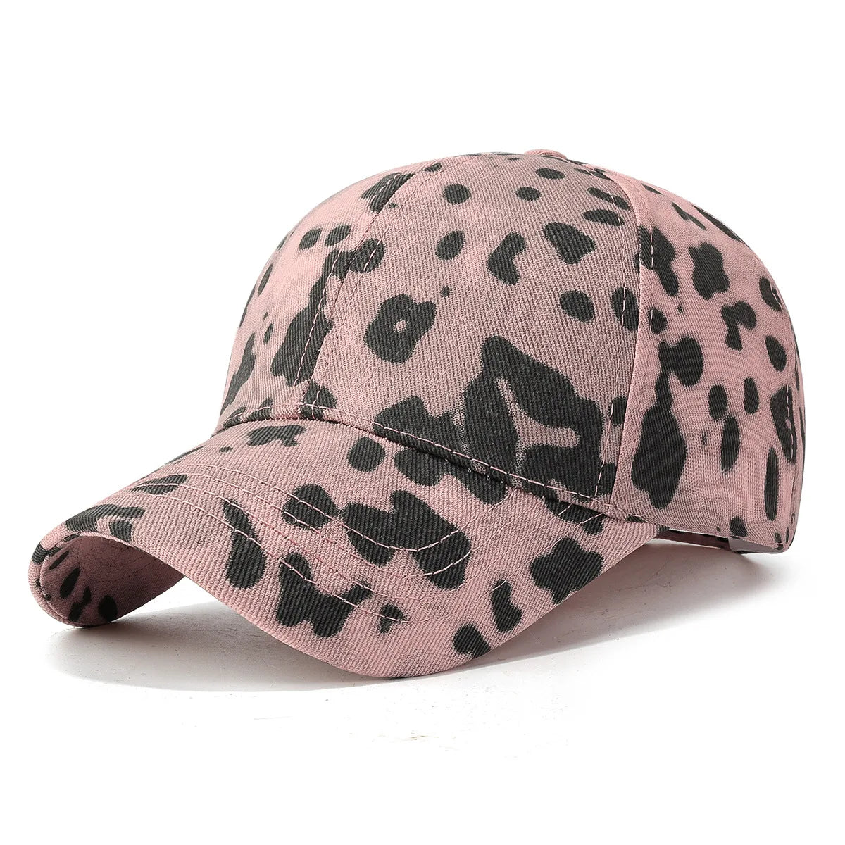 Leopard Print Duck Bill Baseballkappe – Modische Retro Cap mit Leopardenmuster & gebogenem Schirm für stylische Streetwear Looks