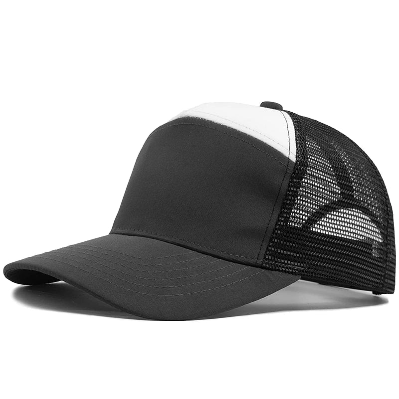 7 Panel Mesh Snapback Baseballkappe – Moderne Trucker Cap mit atmungsaktivem Netz Design & verstellbarem Snapback Verschluss für Damen & Herren