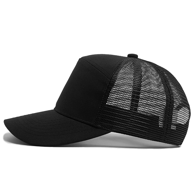 7 Panel Mesh Snapback Baseballkappe – Moderne Trucker Cap mit atmungsaktivem Netz Design & verstellbarem Snapback Verschluss für Damen & Herren