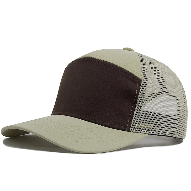 7 Panel Mesh Snapback Baseballkappe – Moderne Trucker Cap mit atmungsaktivem Netz Design & verstellbarem Snapback Verschluss für Damen & Herren
