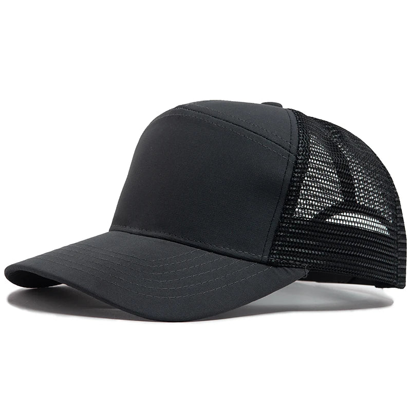 7 Panel Mesh Snapback Baseballkappe – Moderne Trucker Cap mit atmungsaktivem Netz Design & verstellbarem Snapback Verschluss für Damen & Herren