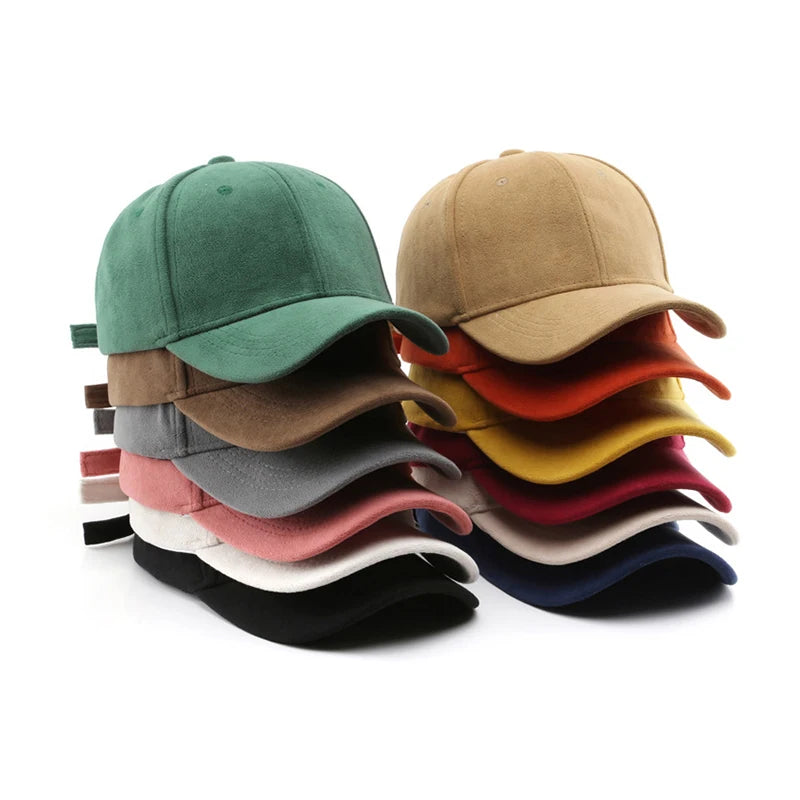 Vintage Wildleder Hip Hop Baseballkappe – Stylische Retro Cap in Wildleder Optik für Damen & Herren mit verstellbarer Passform