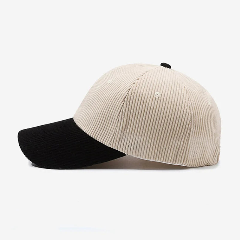 Bestickte Corduroy Baseballkappe im Vintage Stil – Moderne Cord Cap mit Stickerei & verstellbarer Passform für Damen & Herren