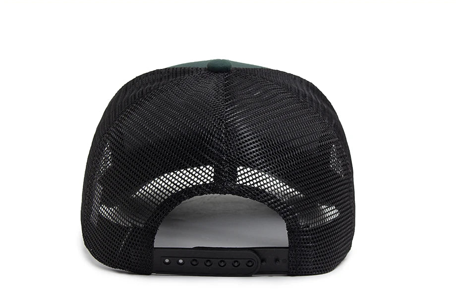 7 Panel Mesh Snapback Baseballkappe – Moderne Trucker Cap mit atmungsaktivem Netz Design & verstellbarem Snapback Verschluss für Damen & Herren
